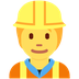 How Construction Worker emoji looks on Twitter.