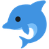 How Dolphin emoji looks on Twitter.