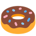 Como o emoji do Donut é exibido no Twitter.