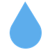 水滴 表情符号在 Twitter 上的外观。