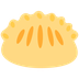 Cómo se ve el emoji Dumpling en Twitter.