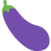 How Eggplant emoji looks on Twitter.