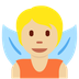 How Fairy: Medium-Light Skin Tone emoji looks on Twitter.