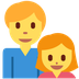 Cómo se ve el emoji Familia: hombre y niña en Twitter.