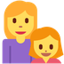 Cómo se ve el emoji Familia: mujer y niña en Twitter.