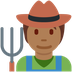 How Farmer: Medium-Dark Skin Tone emoji looks on Twitter.