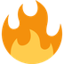 Wie Feuer Emoji auf Twitter aussieht.