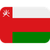 How Flag: Oman emoji looks on Twitter.