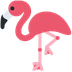 Wie Flamingo Emoji auf Twitter aussieht.