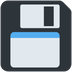 Wie Diskette Emoji auf Twitter aussieht.