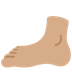 How Foot: Medium Skin Tone emoji looks on Twitter.