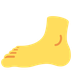 How Foot emoji looks on Twitter.