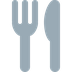 How Fork and Knife emoji looks on Twitter.