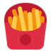 Como o emoji do Batata frita é exibido no Twitter.