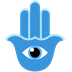 How Hamsa emoji looks on Twitter.