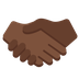 How Handshake: Dark Skin Tone emoji looks on Twitter.