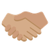 How Handshake: Medium Skin Tone emoji looks on Twitter.