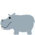 How Hippopotamus emoji looks on Twitter.