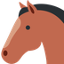 Como o emoji do Rosto de cavalo é exibido no Twitter.