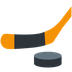 Cómo se ve el emoji Hockey sobre hielo en Twitter.