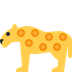 Como o emoji do Leopardo é exibido no Twitter.