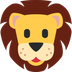 Aslan emojisi Twitter üzerinde nasıl görünüyor.