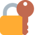 How Locked with Key emoji looks on Twitter.