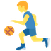 Como o emoji do Homem jogando basquete é exibido no Twitter.