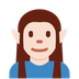 Wie Elf: helle Hautfarbe Emoji auf Twitter aussieht.