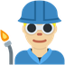 Wie Fabrikarbeiter: mittelhelle Hautfarbe Emoji auf Twitter aussieht.