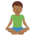 How Man in Lotus Position: Medium-Dark Skin Tone emoji looks on Twitter.