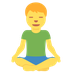 How Man in Lotus Position emoji looks on Twitter.