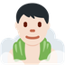 Como o emoji do Homem na sauna: pele clara é exibido no Twitter.