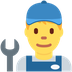 How Man Mechanic emoji looks on Twitter.