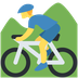 How Man Mountain Biking emoji looks on Twitter.