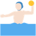 Cómo se ve el emoji Hombre jugando al waterpolo: tono de piel claro en Twitter.