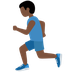 How Man Running: Dark Skin Tone emoji looks on Twitter.