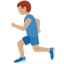 How Man Running: Medium Skin Tone emoji looks on Twitter.