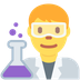 Como o emoji do Cientista homem é exibido no Twitter.