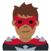 How Man Supervillain: Medium-Dark Skin Tone emoji looks on Twitter.