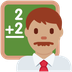 How Man Teacher: Medium Skin Tone emoji looks on Twitter.