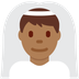 How Man with Veil: Medium-Dark Skin Tone emoji looks on Twitter.