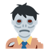 Como o emoji do Homem zumbi é exibido no Twitter.