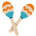 Come Maracas emoji appare su Twitter.