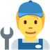 How Mechanic emoji looks on Twitter.