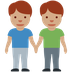 How Men Holding Hands: Medium Skin Tone emoji looks on Twitter.