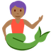 How Merperson: Medium-Dark Skin Tone emoji looks on Twitter.