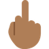 How Middle Finger: Medium-Dark Skin Tone emoji looks on Twitter.