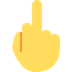 How Middle Finger emoji looks on Twitter.