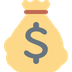 How Money Bag emoji looks on Twitter.